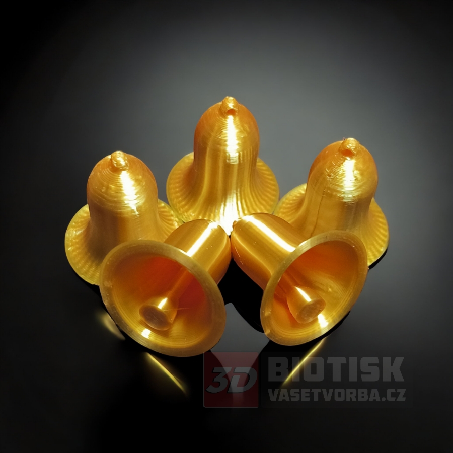 Dekorativní zvonečky 3D / sada 20 kusů /BÍLÉ